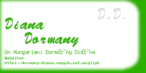 diana dormany business card